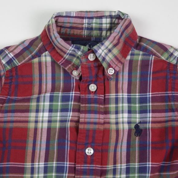 Polo Ralph Lauren Plaid Collared Boy's Dress Shirt - Picture 3 of 6